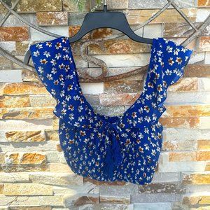 B.O.G collective floral crop top cowgirl‎ XS Cottagecore